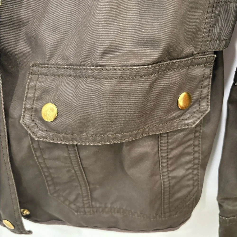 J. Crew Downtown Olive Green Utility Waxed Field Jacket Size XS - Picture 11 of 16